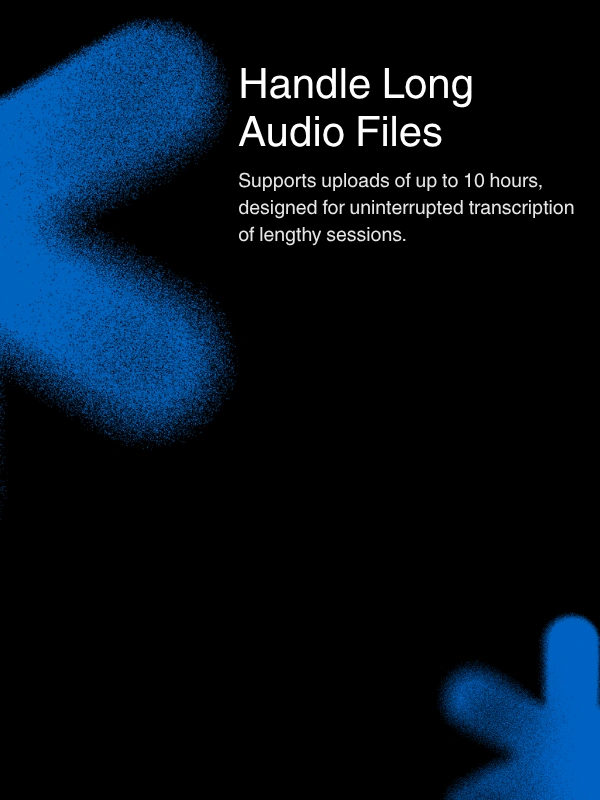 Support for long audio files up to 10 hours
