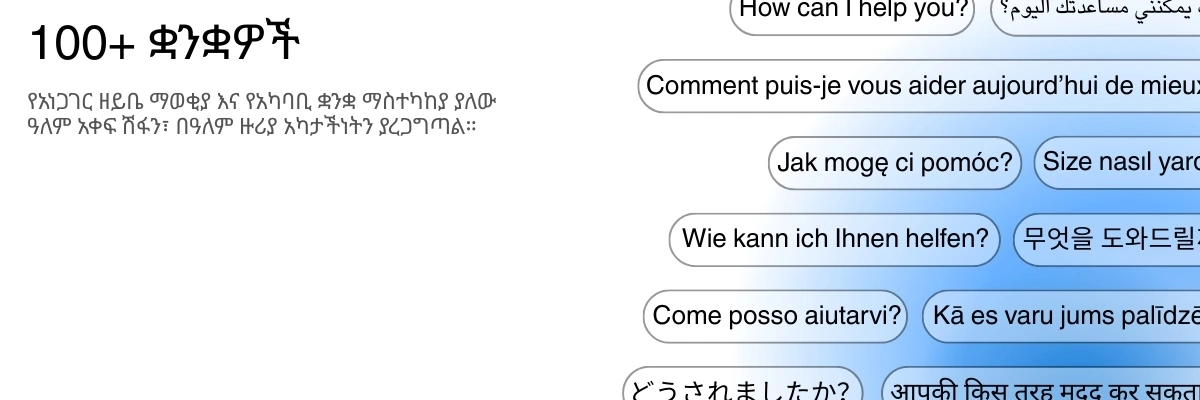 Global language support with 100+ languages for transcription