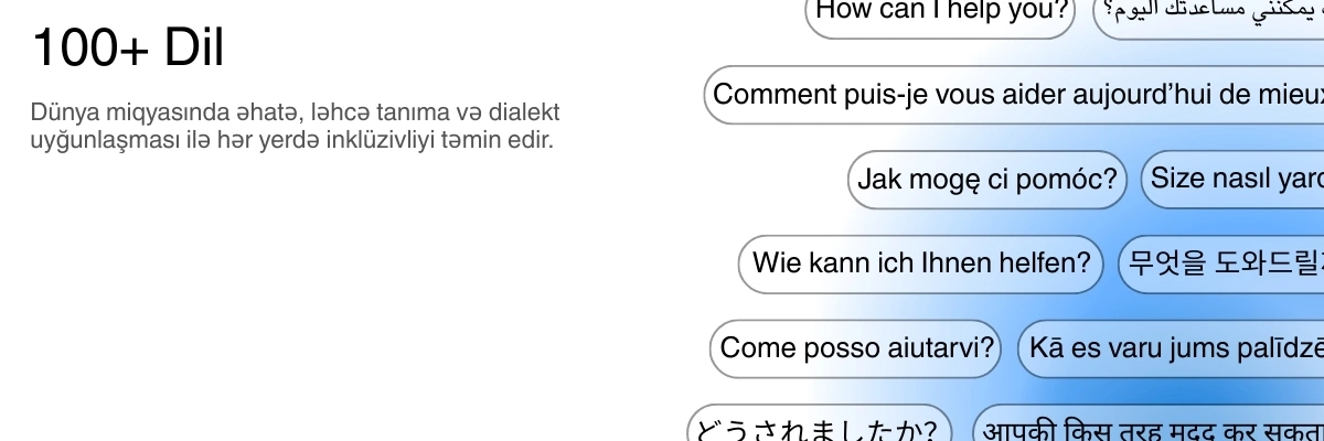 Global language support with 100+ languages for transcription