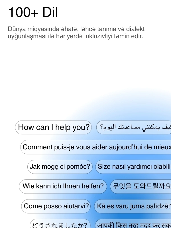 Global language support with 100+ languages for transcription