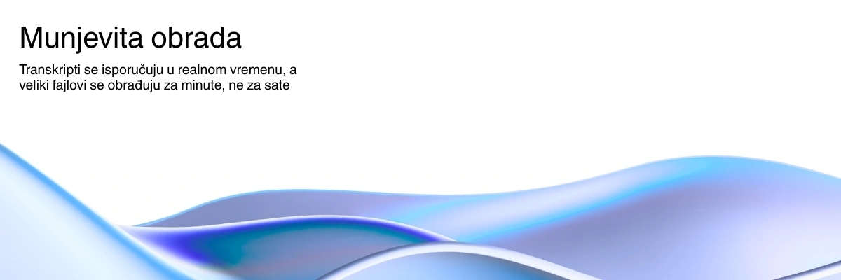 Lightning-fast AI transcription processing with real-time results