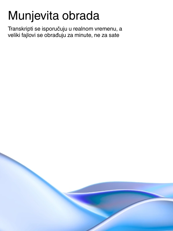 Lightning-fast AI transcription processing with real-time results