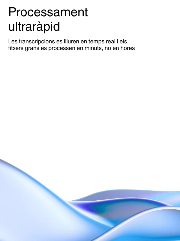 Lightning-fast AI transcription processing with real-time results