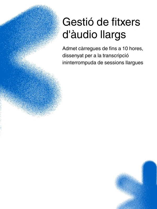 Support for long audio files up to 10 hours