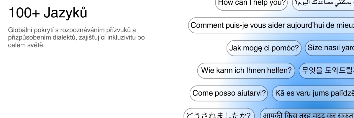 Global language support with 100+ languages for transcription