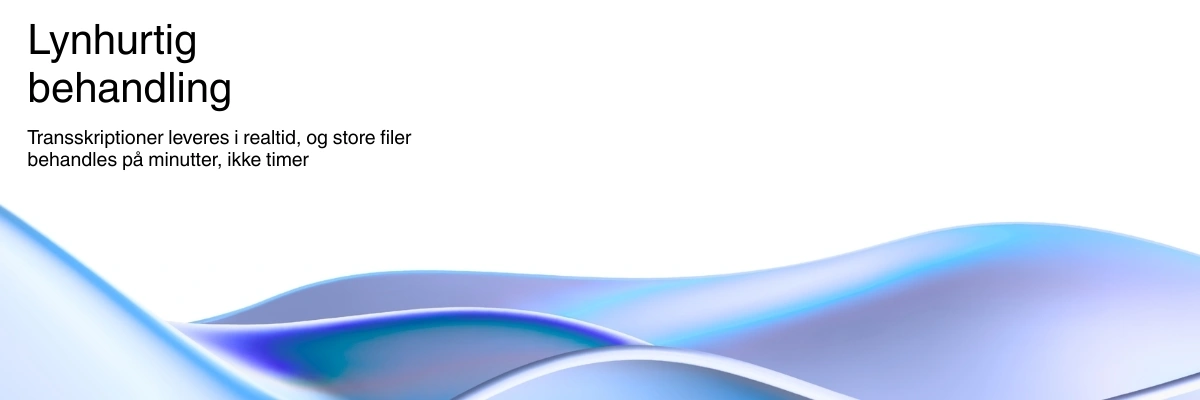 Lightning-fast AI transcription processing with real-time results