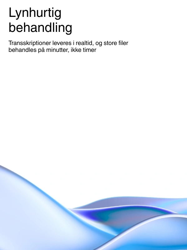 Lightning-fast AI transcription processing with real-time results
