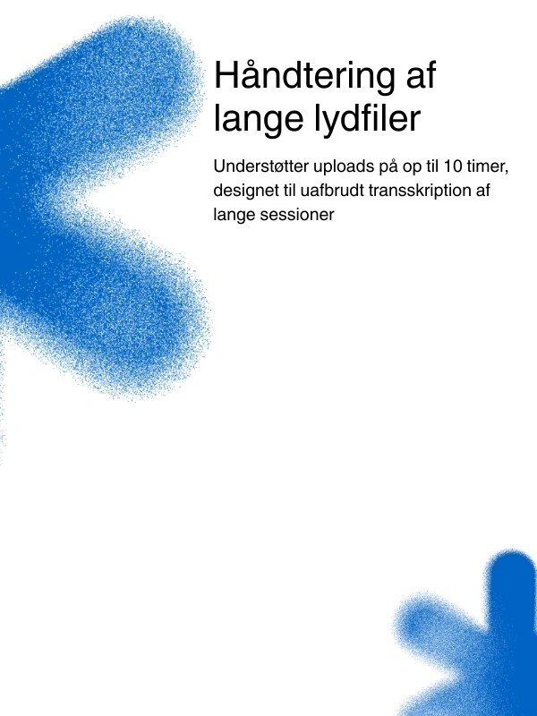 Support for long audio files up to 10 hours