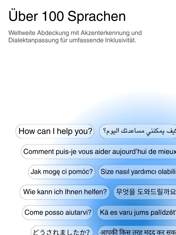 Global language support with 100+ languages for transcription