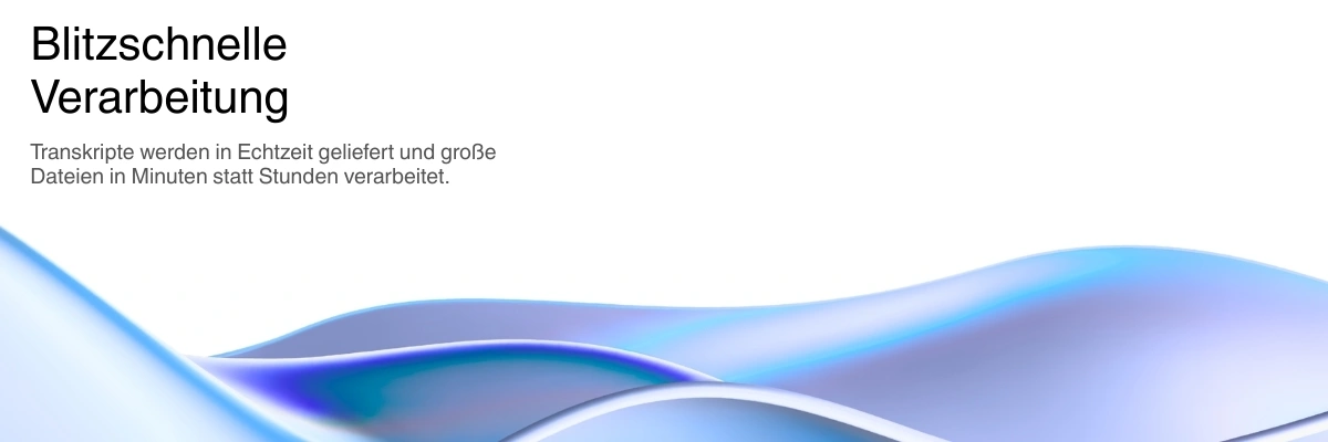 Lightning-fast AI transcription processing with real-time results