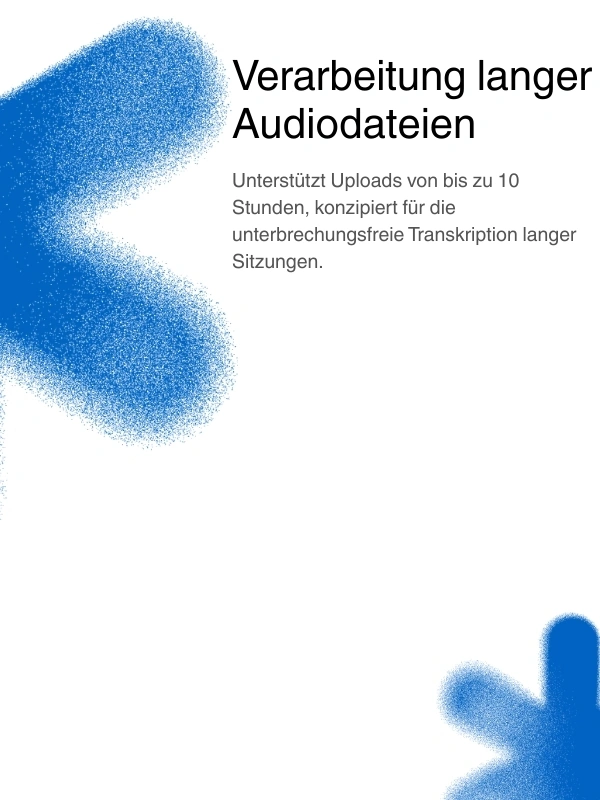 Support for long audio files up to 10 hours