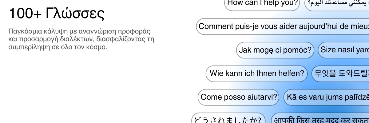 Global language support with 100+ languages for transcription