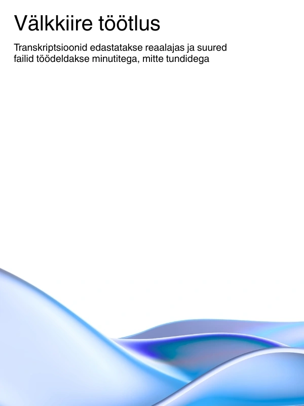Lightning-fast AI transcription processing with real-time results