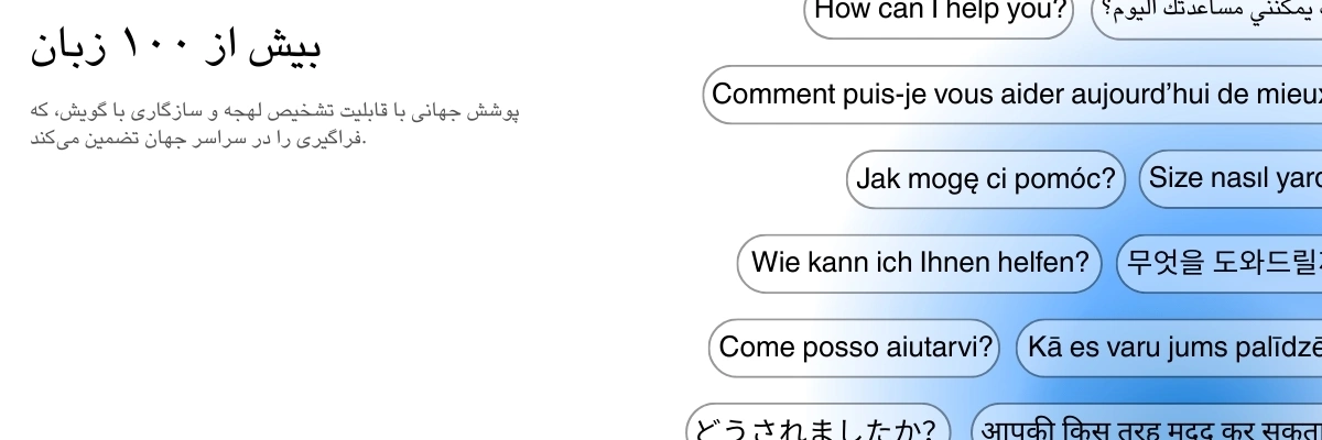 Global language support with 100+ languages for transcription