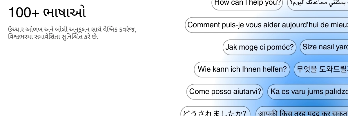 Global language support with 100+ languages for transcription