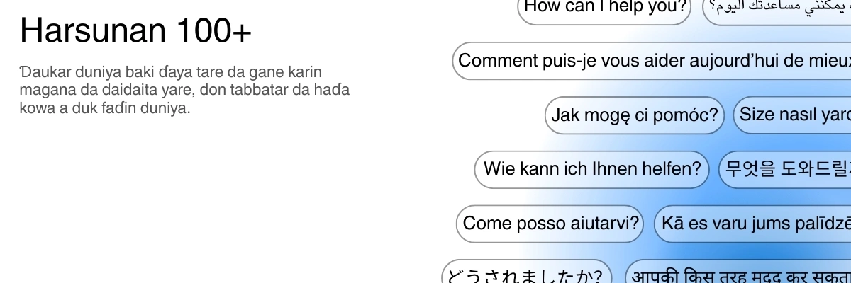 Global language support with 100+ languages for transcription