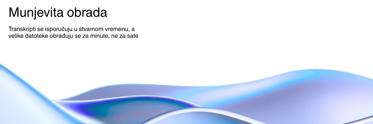 Lightning-fast AI transcription processing with real-time results