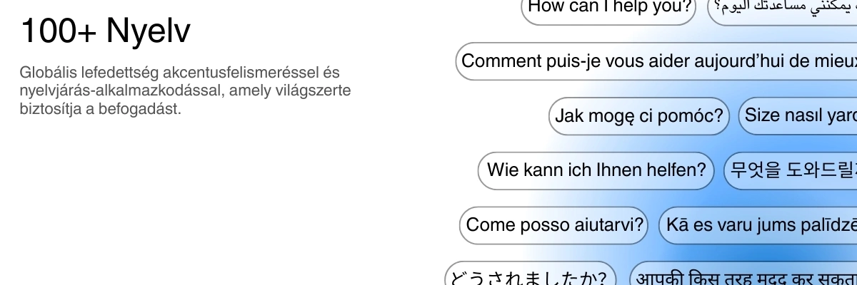 Global language support with 100+ languages for transcription