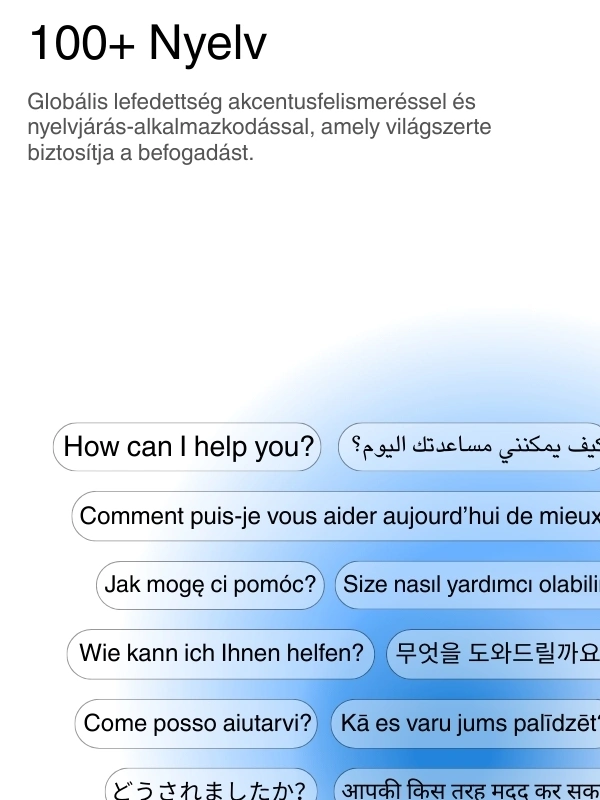 Global language support with 100+ languages for transcription