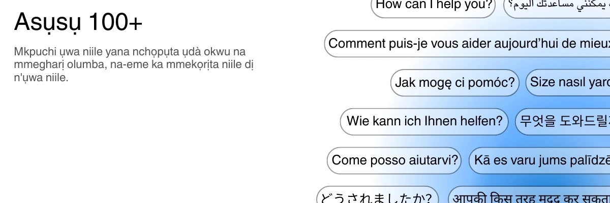 Global language support with 100+ languages for transcription