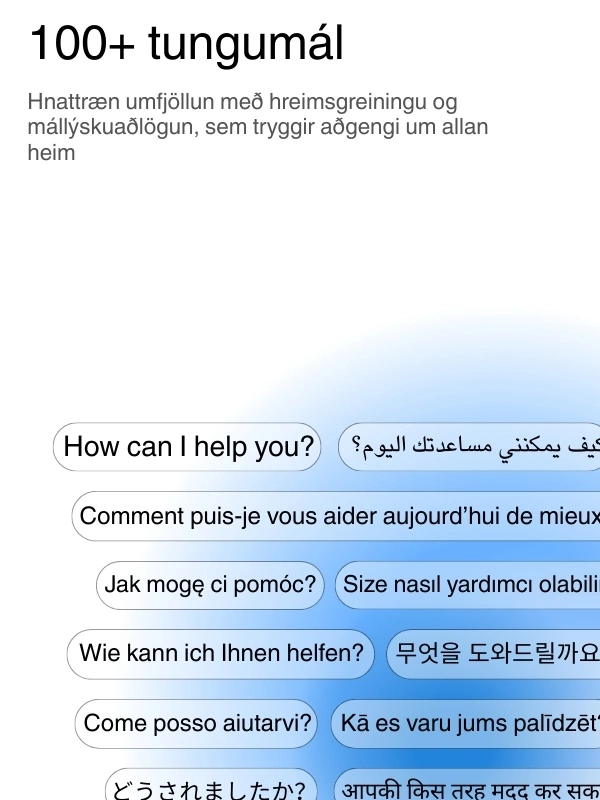 Global language support with 100+ languages for transcription