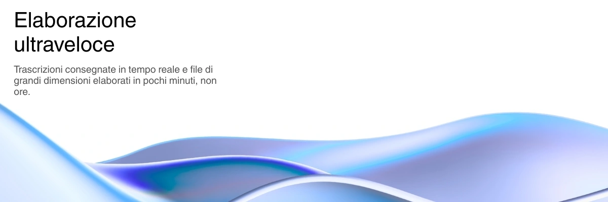 Lightning-fast AI transcription processing with real-time results