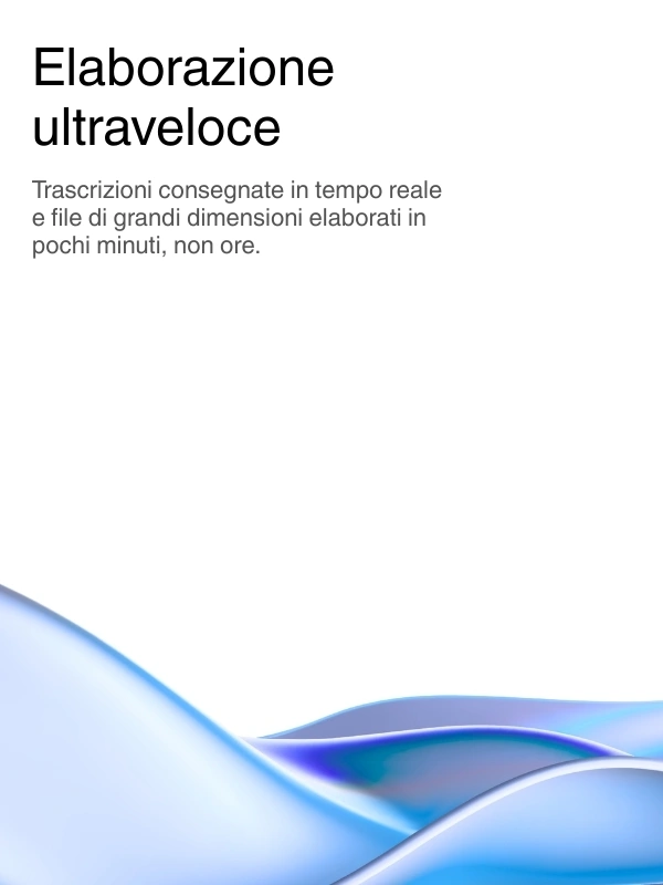 Lightning-fast AI transcription processing with real-time results