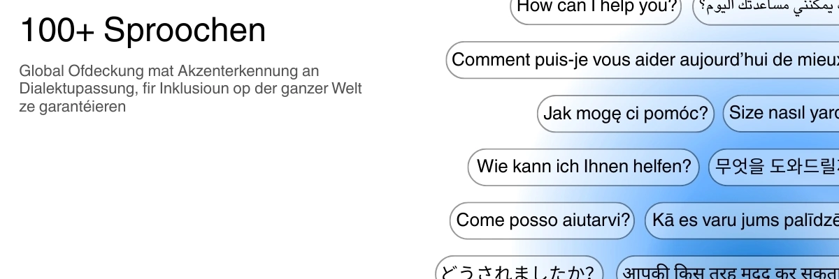 Global language support with 100+ languages for transcription