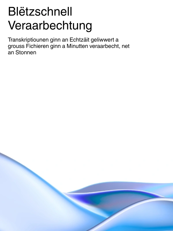 Lightning-fast AI transcription processing with real-time results