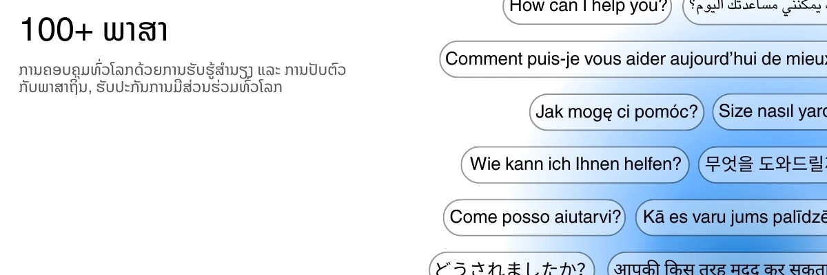 Global language support with 100+ languages for transcription