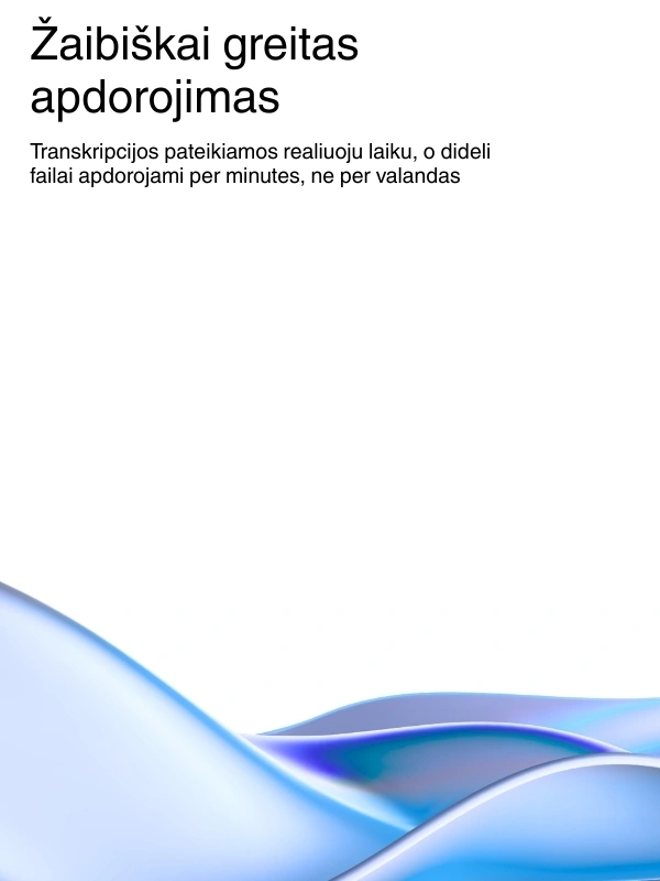 Lightning-fast AI transcription processing with real-time results