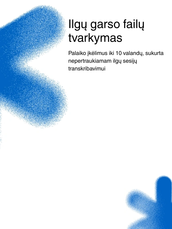 Support for long audio files up to 10 hours