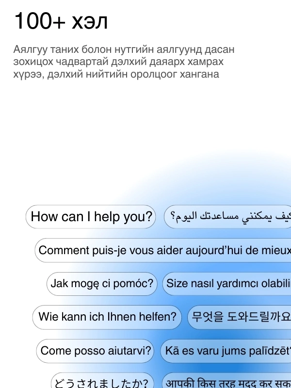 Global language support with 100+ languages for transcription