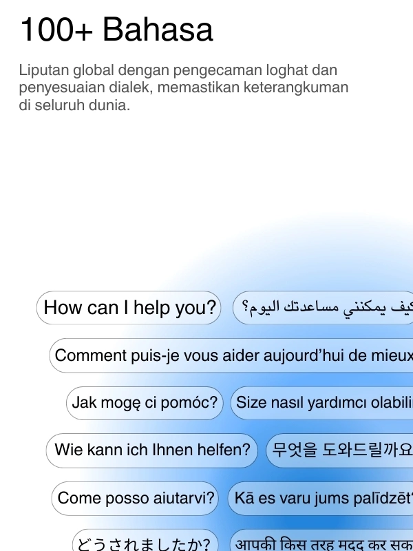 Global language support with 100+ languages for transcription