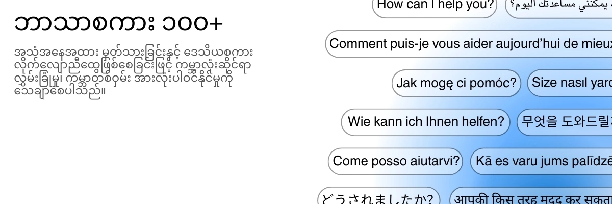 Global language support with 100+ languages for transcription