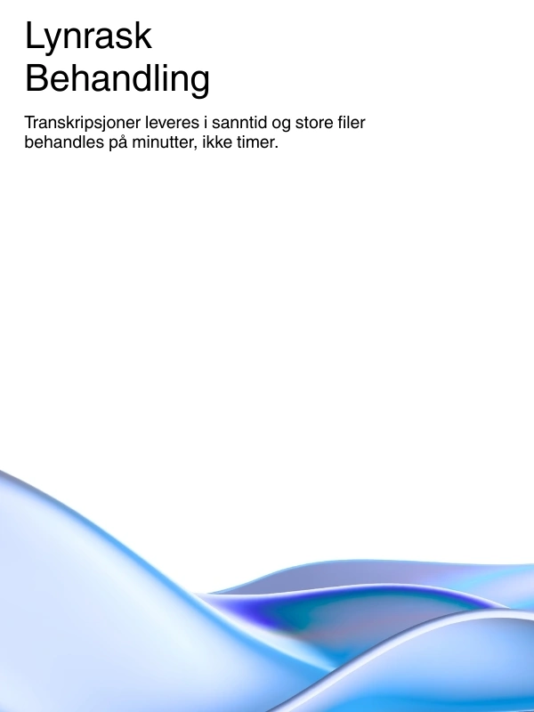 Lightning-fast AI transcription processing with real-time results