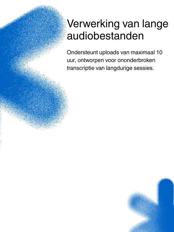 Support for long audio files up to 10 hours