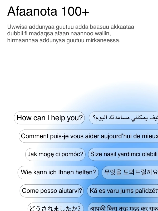 Global language support with 100+ languages for transcription