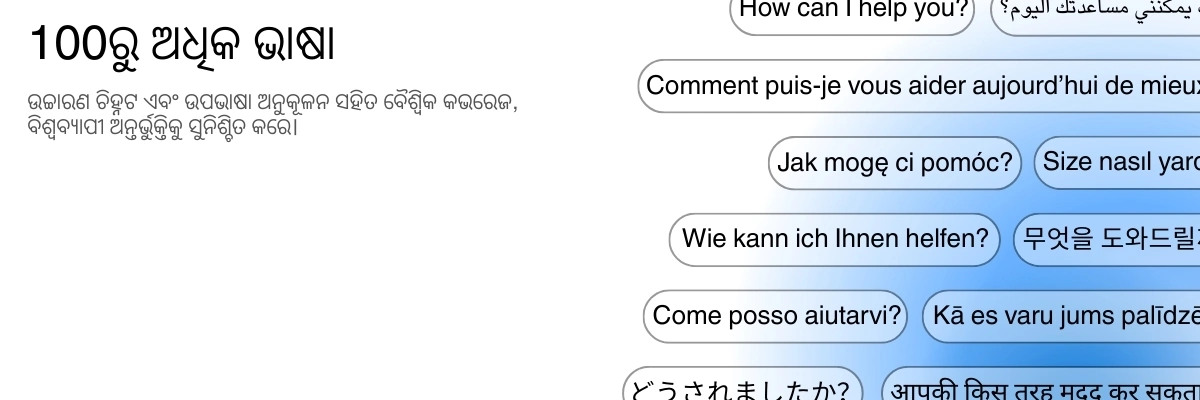 Global language support with 100+ languages for transcription