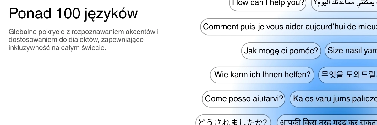 Global language support with 100+ languages for transcription