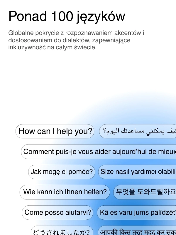 Global language support with 100+ languages for transcription