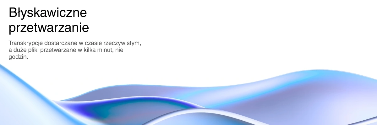 Lightning-fast AI transcription processing with real-time results