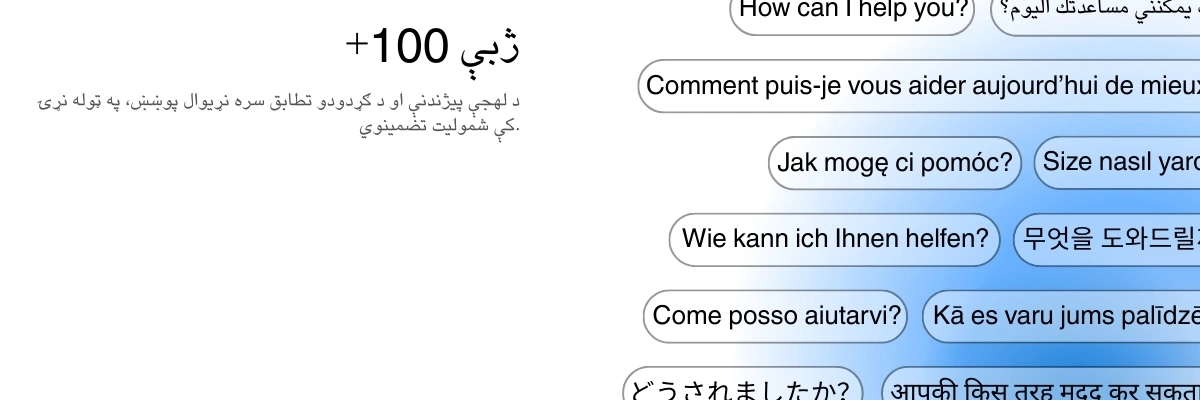 Global language support with 100+ languages for transcription