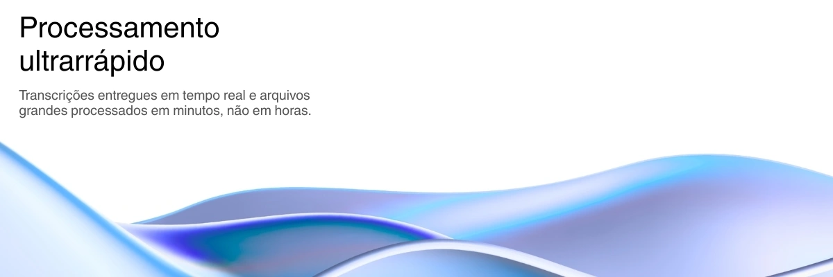 Lightning-fast AI transcription processing with real-time results