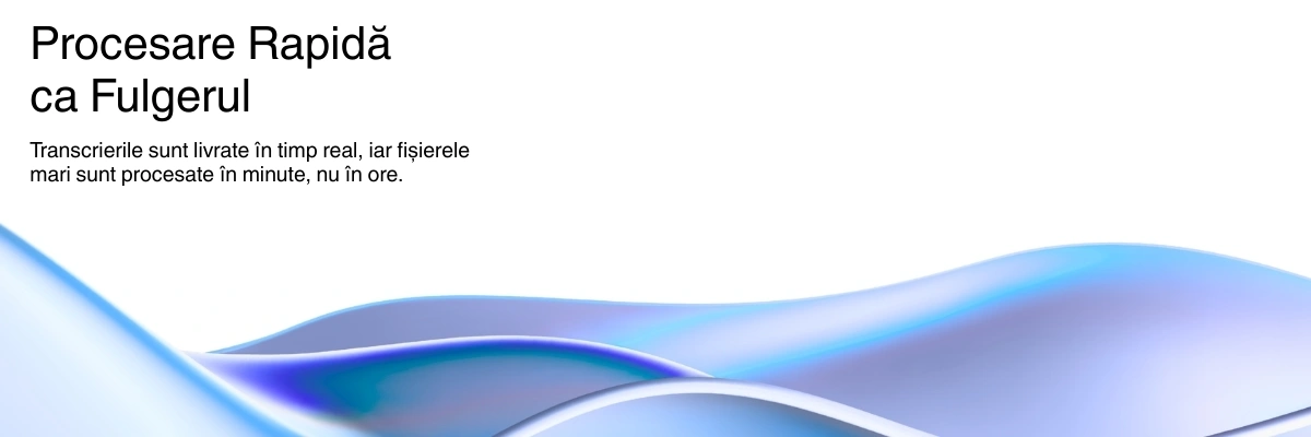 Lightning-fast AI transcription processing with real-time results