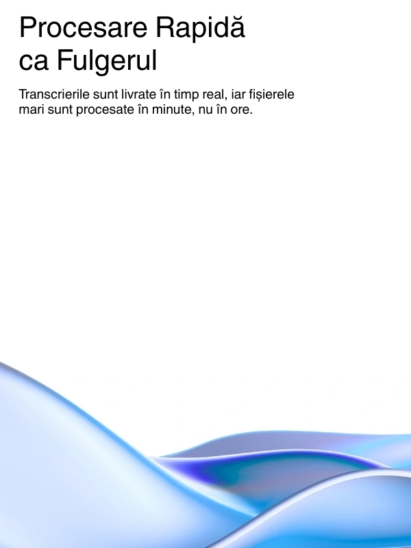 Lightning-fast AI transcription processing with real-time results