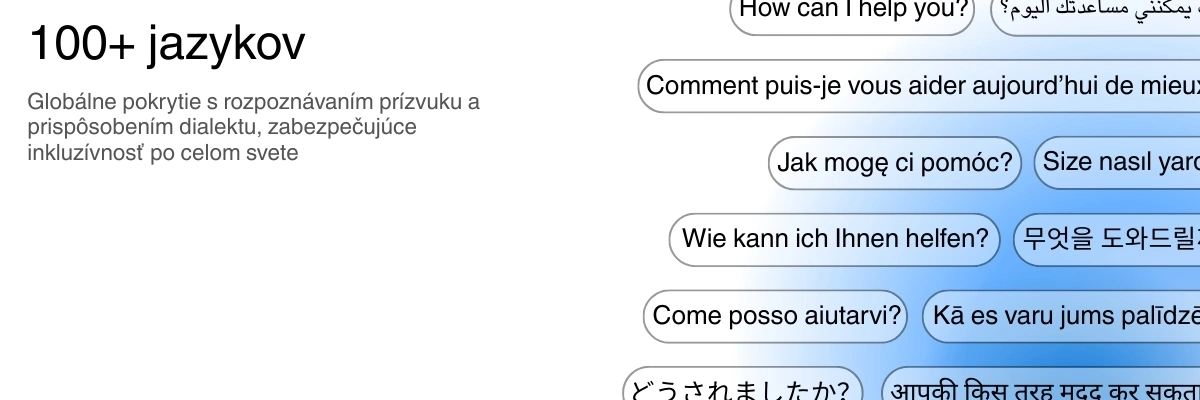 Global language support with 100+ languages for transcription