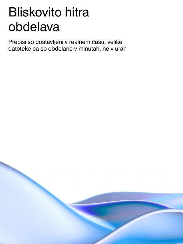 Lightning-fast AI transcription processing with real-time results