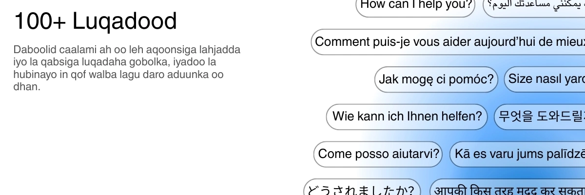 Global language support with 100+ languages for transcription