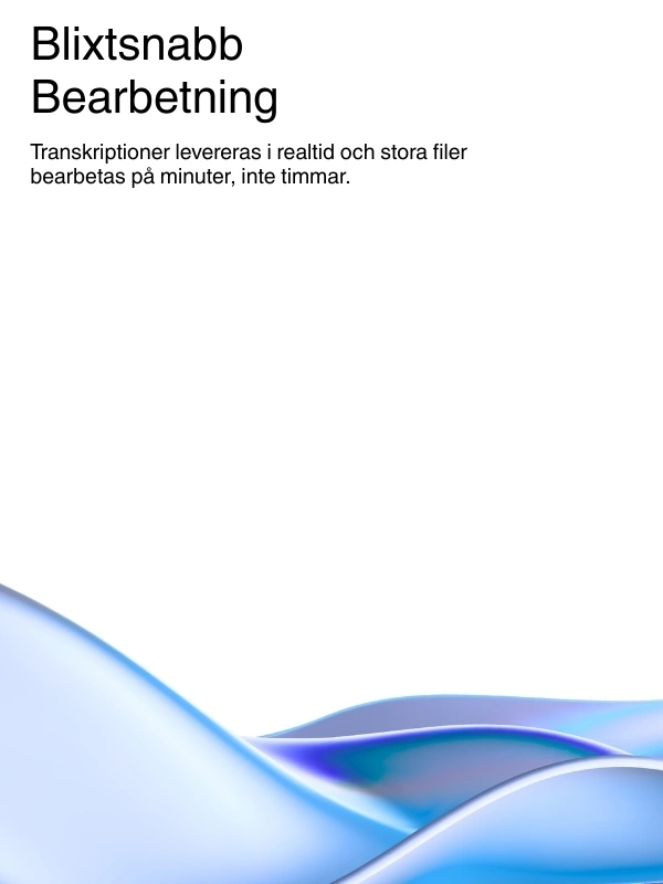 Lightning-fast AI transcription processing with real-time results